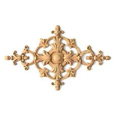 Carved appliqu&eacute; N-154.1 in oak with detailed carving for elegant decor