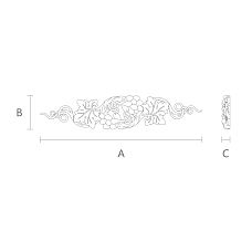 Carved item N-266 for furniture and facade decoration &mdash; drawing