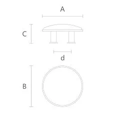 Ton HL-058-1M Furniture Handle. drawing