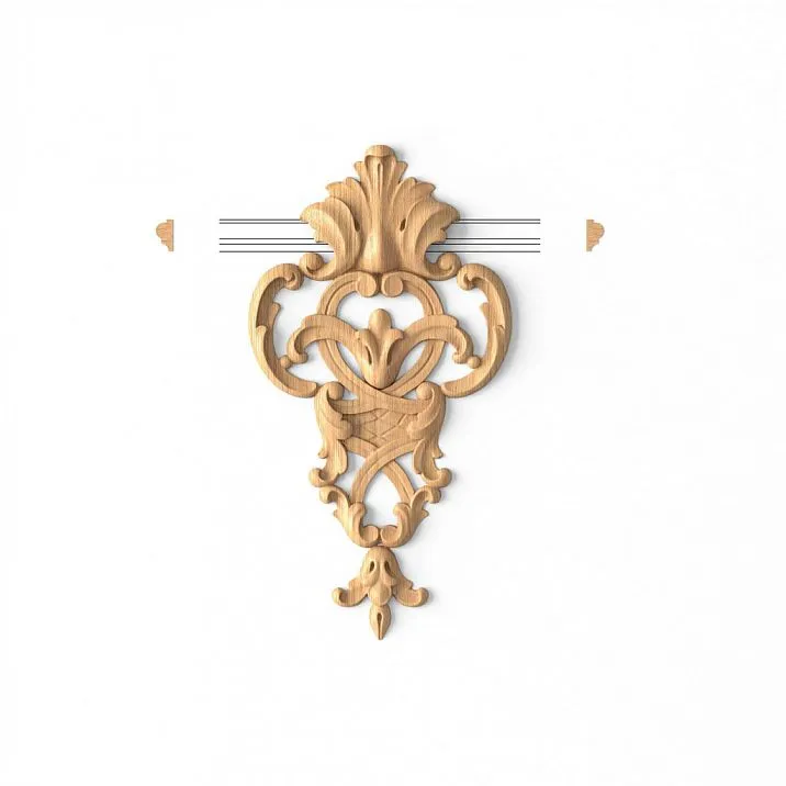 Detailed carving on applique MLD-4-1