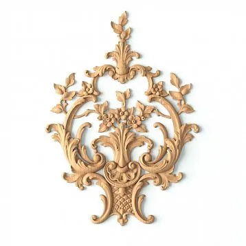 Деревянное украшение с резным узором N-464 для мебели и фасадов