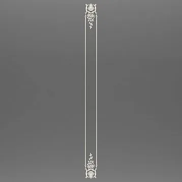 Лепной декор CPU.VRS-057 – общий вид изящной вертикальной композиции из полиуретана