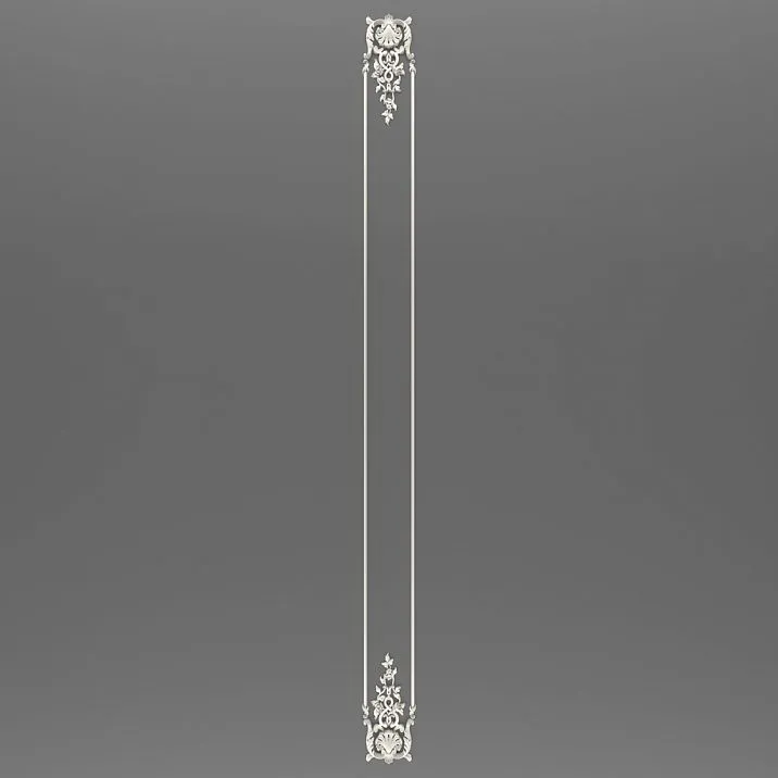 Relief decoration CPU.VRS-057 &ndash; overall view of elegant vertical polyurethane composition