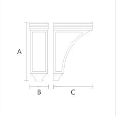 Smooth wooden bracket drawing