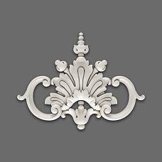 NPU-244 Molded Decoration &mdash; an elegant polyurethane overlay with detailed classical scrolls.