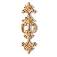 Carved wooden applique N-020 in the shape of a flower with curved petals