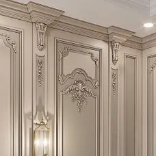 Polyurethane decorative bracket for framing architectural details