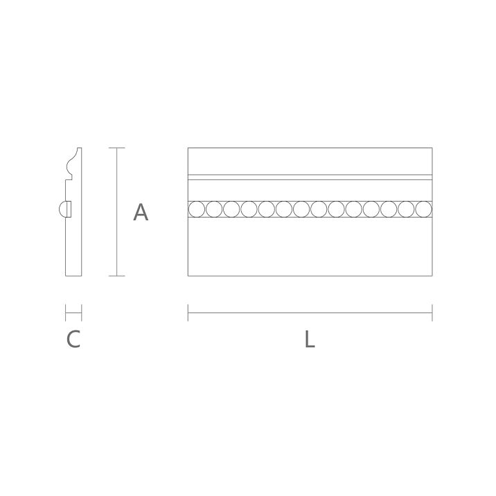Elegant wooden skirting PLT-001-006 drawing