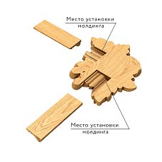 Decorative element N-258-1L corner with molding mounting point