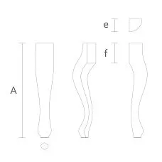 Drawing of Curved Legs for Console