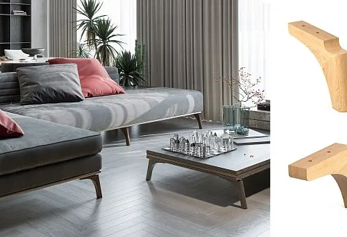 Деревянные мебельные ножки в современном дизайне от Stavros