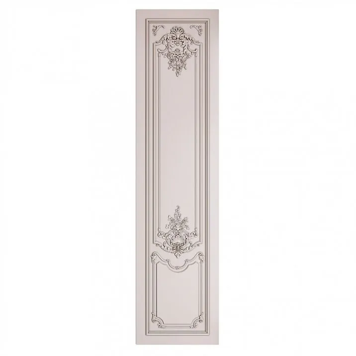 Top section of CPU.VRS-062 stucco &ndash; close-up of scrolls and leaf motifs