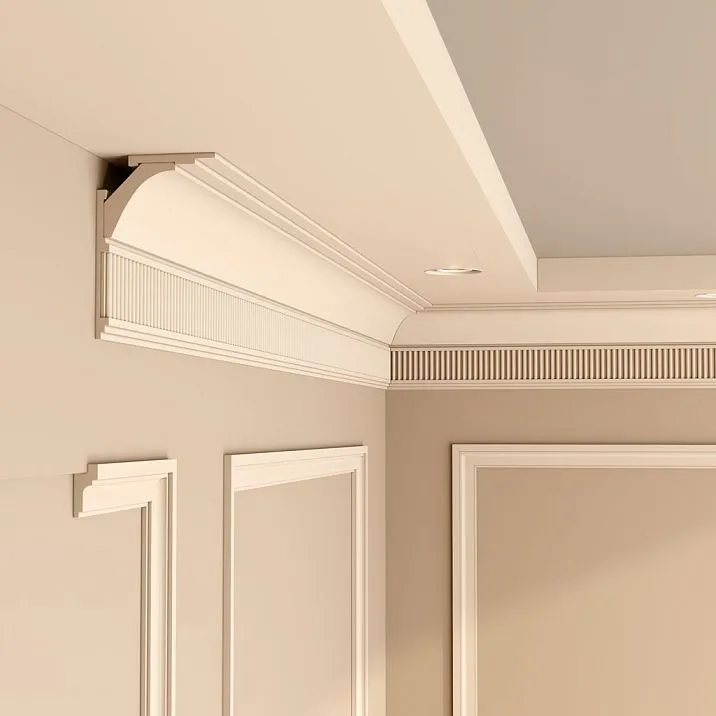 Crown made of MDF with polyurethane insert KZ-014. Trim items. Image 6917306f9a65d