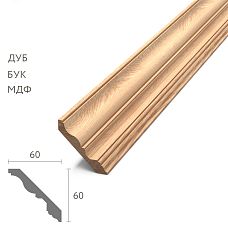 Ceiling cornice KZ-004 from beech &mdash; uniform structure