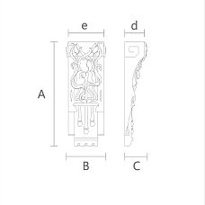 Luxurious Bracket KR-053 in Interior Design Drawing