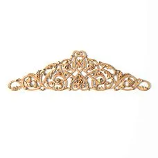 Carved wood with floral pattern - carved applique N-327 for walls and ceilings