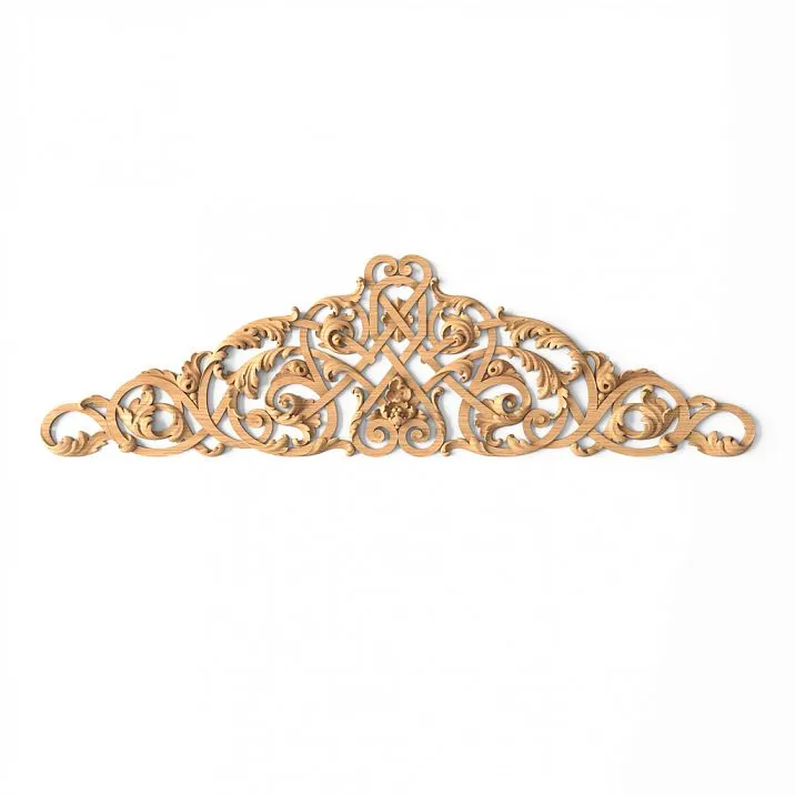 Carved wood with floral pattern - carved applique N-327 for walls and ceilings