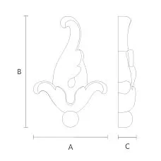 Wooden Carved Inlay N-307 for Furniture Drawing