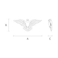 Maskaron "Dove NC-457-1" &mdash; woodworking drawing for church decoration