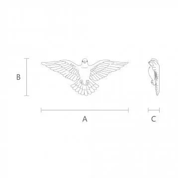 Maskron 'Dove NC-457-1' from oak &mdash; carved church decor element symbolizing the Holy Spirit.