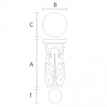 Capital for Column from Solid Beech KL-052