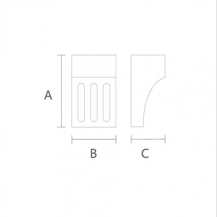 Elegant design of the Carved Bracket KR-041 drawing