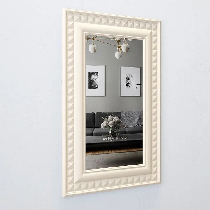 Carved frame RM-044 from MDF photo in white color