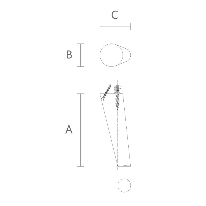 Drawing of wooden furniture leg
