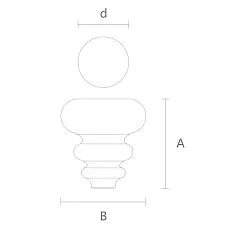Figurative leg with drawing MN-085 for chair