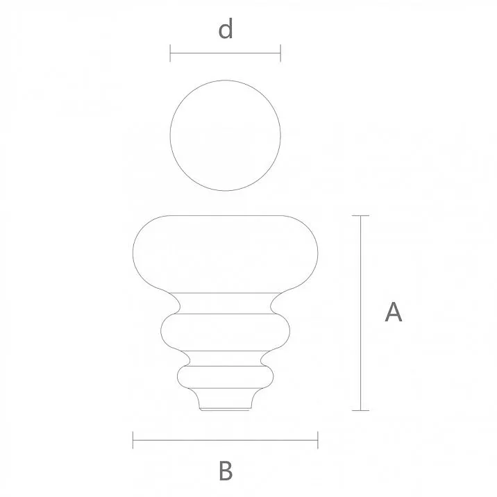 Figurative leg with drawing MN-085 for chair