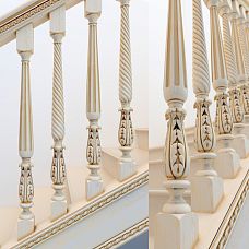 Carved staircase detail L-037 photo in interior