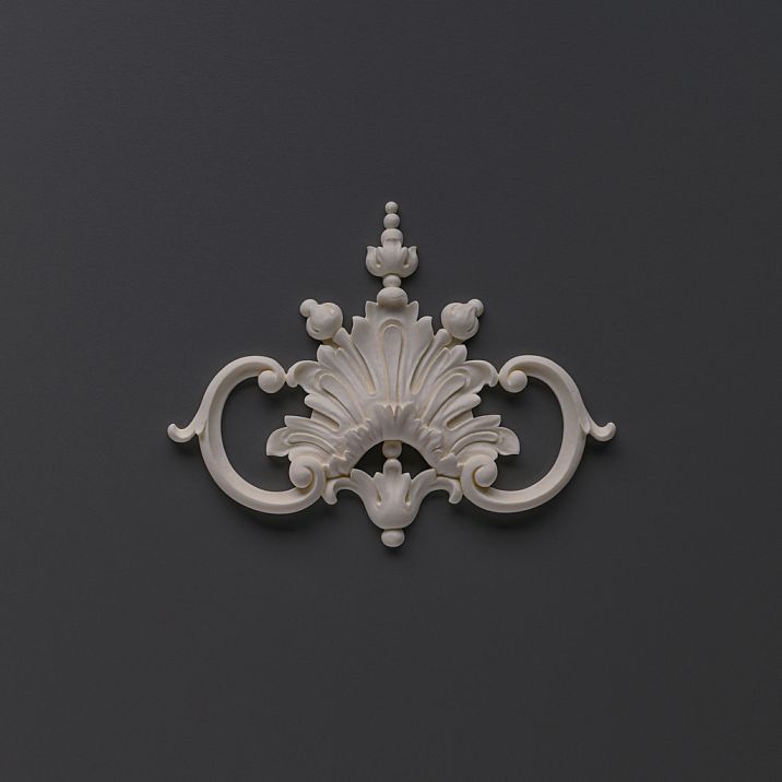 Carved polyurethane overlay NPU-244 - a decorative element for walls and furniture
