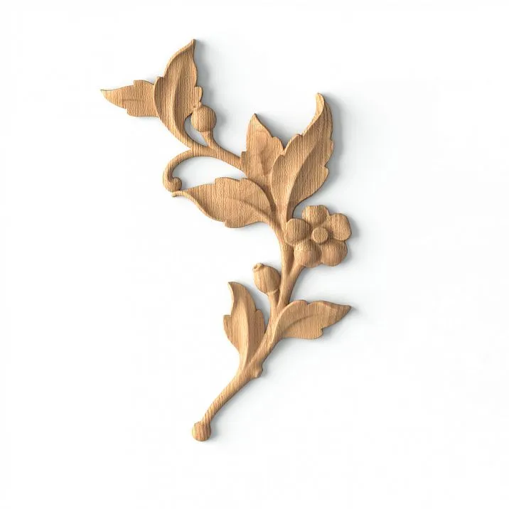 Carved Wooden Inlay with Carved Ornament N-471R