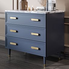 Furniture handles for kitchen, shown in interior photos