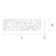 Carved batten K-102 as an element of modern design drawing