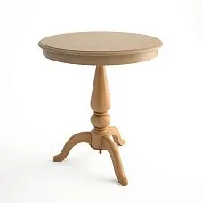 Table on STL-023 base made of solid wood, light-colored