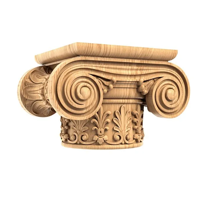 Carved capital KL-034 in solid oak
