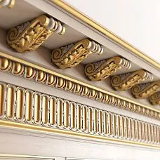 Carved molding on the wall in interior K-011