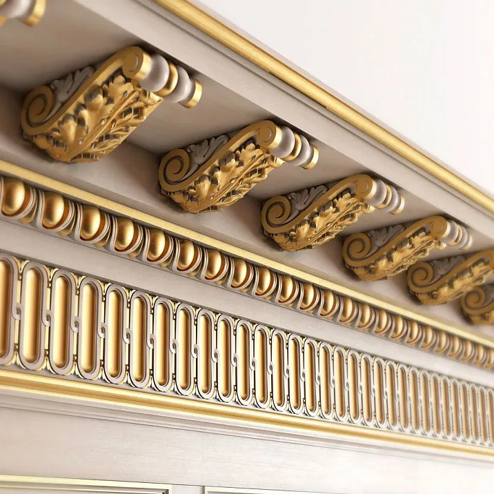 Carved molding on the wall in interior K-011