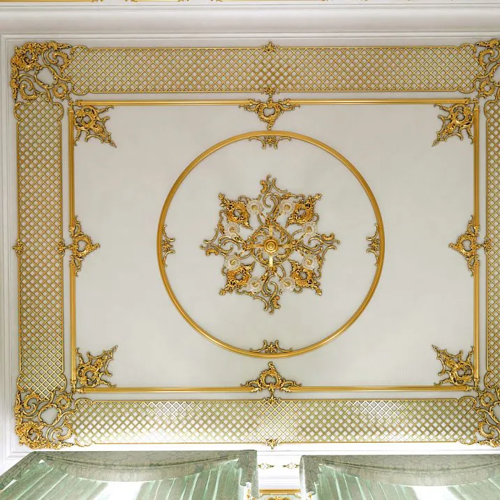 Carved end cap for molding N-364L in interior