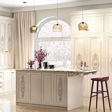 Use of carved brackets in the living room interior KR-002.01