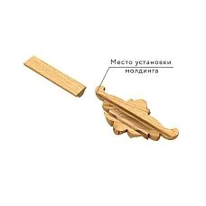 Connector decorative element N-398 with molding installation location