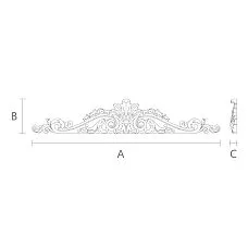 Beautiful wooden carved insert N-217 drawing