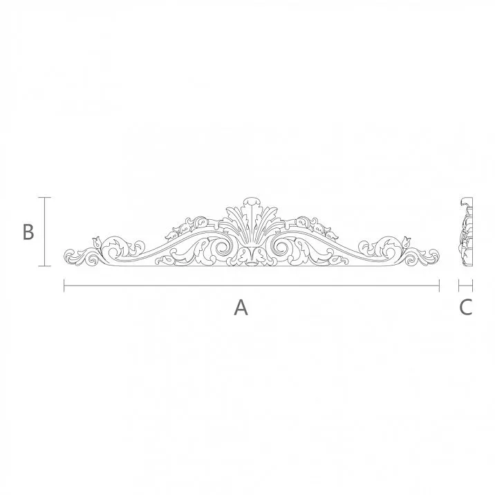 Beautiful wooden carved insert N-217 drawing