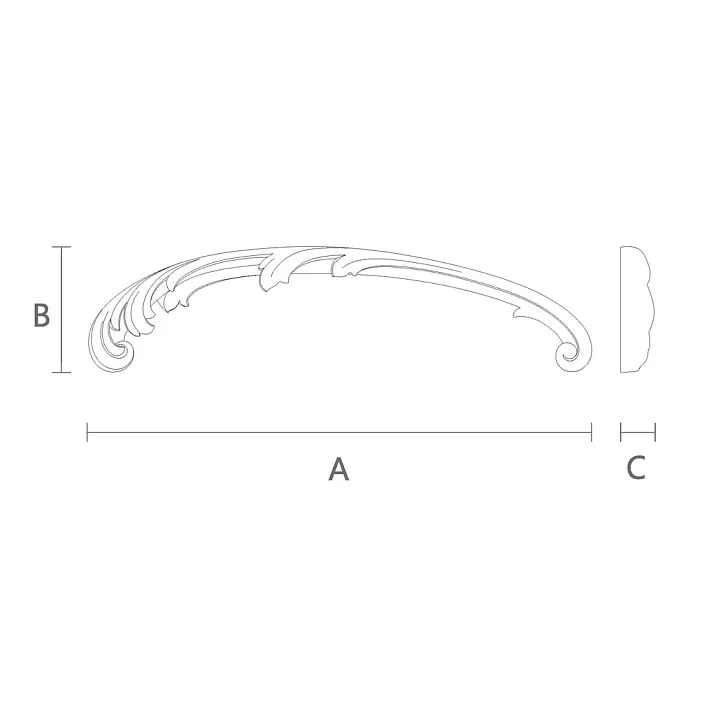 Schematic image of model NPU-429L, showing the length, height, and thickness of the item