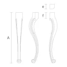 Carved Legs with Drawings for Table