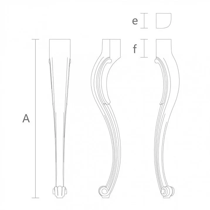 Carved Legs with Drawings for Table