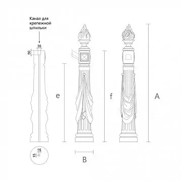Классические деревянные столбы для лестниц