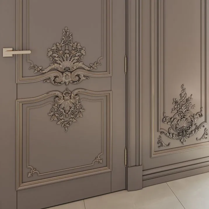 Door decoration with relief decoration NPU.VRS-014L.