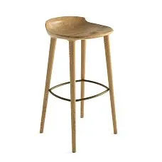 Designer bar chair from solid oak and beech.